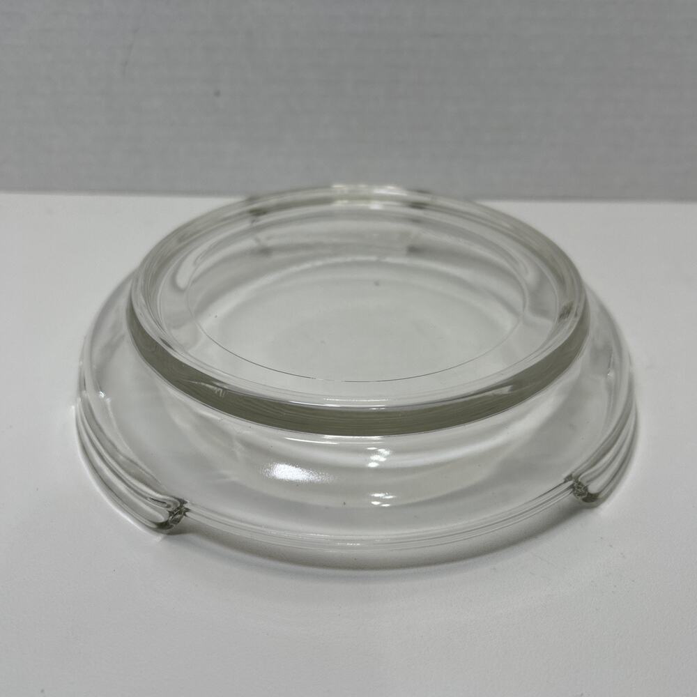Vtg Anchor Hocking Glass Clear Color Punch Bowl Skid Guard Base/Stand Presence